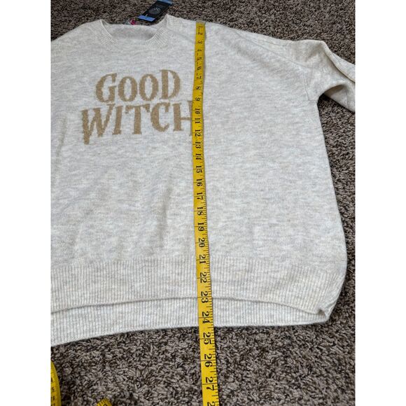 NWT Vince Camuto Womens Cream "Good Witch" Sweater Sz L Wicked Wizard of Oz - Picture 9 of 9